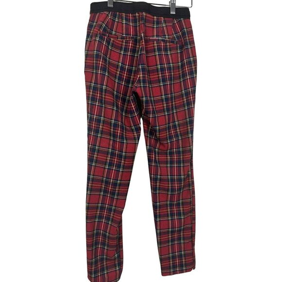 Zara Gingham Checked Flared Pants Plaid High Waisted Size Small - Picture 11 of 16